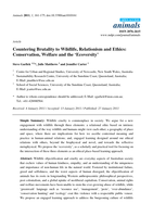 Countering Brutality to Wildlife, Relationism and Ethics: Conservation, Welfare and the ‘Ecoversity’