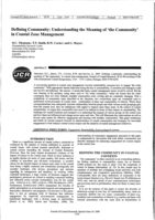 Defining Community: Understanding the Meaning of 'the Community' in Coastal Zone Management