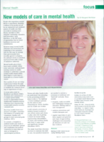 New models of care in mental health