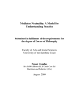 Mediator Neutrality: A Model for Understanding Practice
