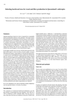 Selecting hardwood taxa for wood and fibre production in Queensland’s subtropics