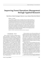 Improving Forest Operations Management through Applied Research