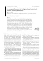 A conceptual framework for intelligence-based public health nutrition workforce development