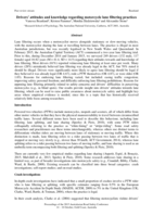 Drivers' attitudes and knowledge regarding motorcycle lane filtering practices