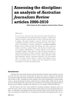 Assessing the discipline: an analysis of Australian Journalism Review articles 2000-2010