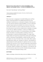Rainwater harvesting options for commercial buildings using siphonic roof drainage systems : lessons for building surveyors