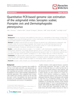 Quantitative PCR-based genome size estimation of the astigmatid mites Sarcoptes scabiei, Psoroptes ovis and Dermatophagoides pteronyssinus