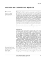 Urotensin II in cardiovascular regulation