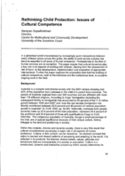 Rethinking Child Protection: Issues of Cultural Competence