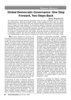 Global Democratic Governance: One Step Forward, Two Steps Back