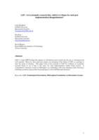 SAP - is it systematic research bias, which is to blame for such post implementation disappointment?