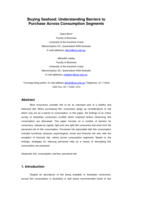 Buying Seafood: Understanding Barriers to Purchase Across Consumption Segments