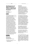 Risk Management and Ethical Environment: Effects on Internal Audit and Accounting Control Procedures