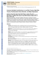 Common Heritable Contributions to Low-Risk Trauma, High-Risk Trauma, Posttraumatic Stress Disorder, and Major Depression