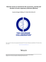 Exercise versus no exercise for the occurrence, severity and duration of acute respiratory infections (Review)