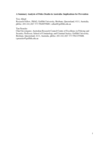 A Summary Analysis of Police Deaths in Australia: Implications for Prevention