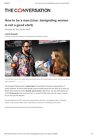 How to be a man (clue: denigrating women is not a good start)