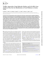 Toolbox approaches using molecular markers and 16S rDNA amplicon datasets for the identification of fecal pollution in surface water