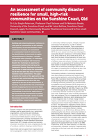 An assessment of community disaster resilience for small, high-risk communities on the Sunshine Coast, Qld