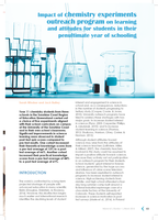 Impact of chemistry experiments outreach program on learning and attitudes for students in their penultimate year of schooling