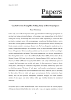 Gay Subversion: Young Men Seeking Safety in Heterotropic Spaces