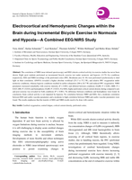 Electrocortical and Hemodynamic Changes within the Brain during Incremental Bicycle Exercise in Normoxia and Hypoxia—A Combined EEG/NIRS Study
