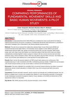 Comparing Performances of Fundamental Movement Skills and Basic Human Movements: a Pilot Study