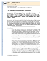 Land use change: complexity and comparisons
