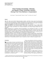 Infant feeding knowledge, attitudes, and beliefs predict antenatal intention among first-time mothers in Queensland