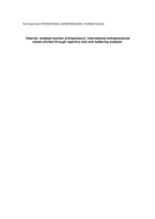 Internet-enabled Tourism Entrepreneurs. International Entrepreneurial Values Elicited through Repertory Test and Laddering Analysis