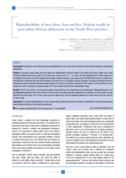 Reproducibility of two, three, four and five 24-hour recalls in peri-urban African adolescents in the North West province