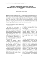 A study of the parameters affecting the performance of roads under an extreme rainfall event