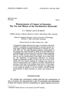 Measurements of Copper in Seawater: The Use and Misuse of the Ion-Selective Electrode