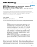 Plasma ATP concentration and venous oxygen content in the forearm during dynamic handgrip exercise