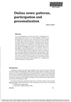 Online news: patterns, participation and personalisation