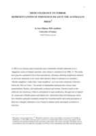 From tolerance to terror: representation of Indonesian Islam in the Australian press