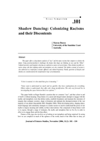 Shadow Dancing: Colonizing Racisms and their Discontents