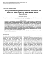 Benzyladenine delays immature fruit abscission but does not affect final fruit set or kernel size of Macadamia