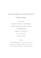 Bootstrap confidence intervals for predicted rainfall quantiles