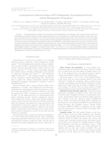 Leptospirosis in American Samoa 2010: Epidemiology, Environmental Drivers, and the Management of Emergence