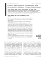 Consensus on the competencies required for public health nutrition workforce development in Europe - the JobNut project