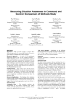 Measuring situation awareness in command and control: a comparison of measures study