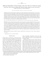 Reducing Vulnerability to Climate Change in the Arctic: The Case of Nunavut, Canada