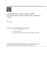 Conservation genetics and the Australian lungfish Neoceratodus forsteri; a spatio-temporal study of population structure