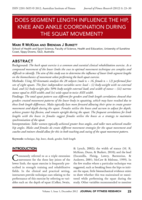Does Segment Length Influence the Hip, Knee and Ankle Coordination During the Squat Movement?