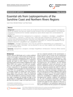 Essential oils from Leptospermums of the Sunshine Coast and Northern Rivers Regions