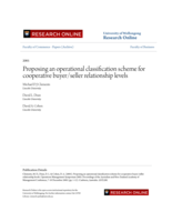 Proposing an operational classification scheme for cooperative buyer/seller relationship levels