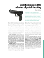 Qualities required for athletes of pistol shooting