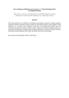 The Continuum of Influences on Caregivers: A Social Marketing Study of Childhood Obesity