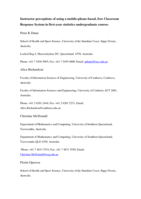 Instructor perceptions of using a mobile-phone-based free classroom response system in first-year statistics undergraduate courses
